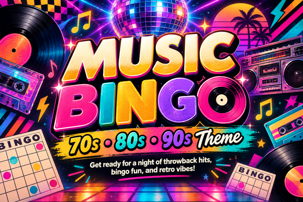 Music Bingo: 70s, 80s & 90s